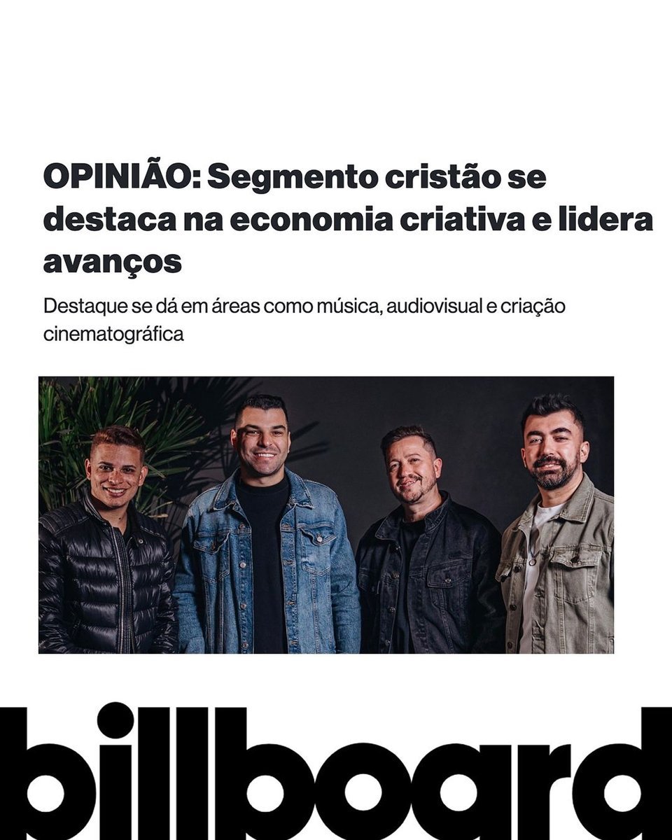 Capa Billboard — Segmento cristão se destaca na economia criativa
