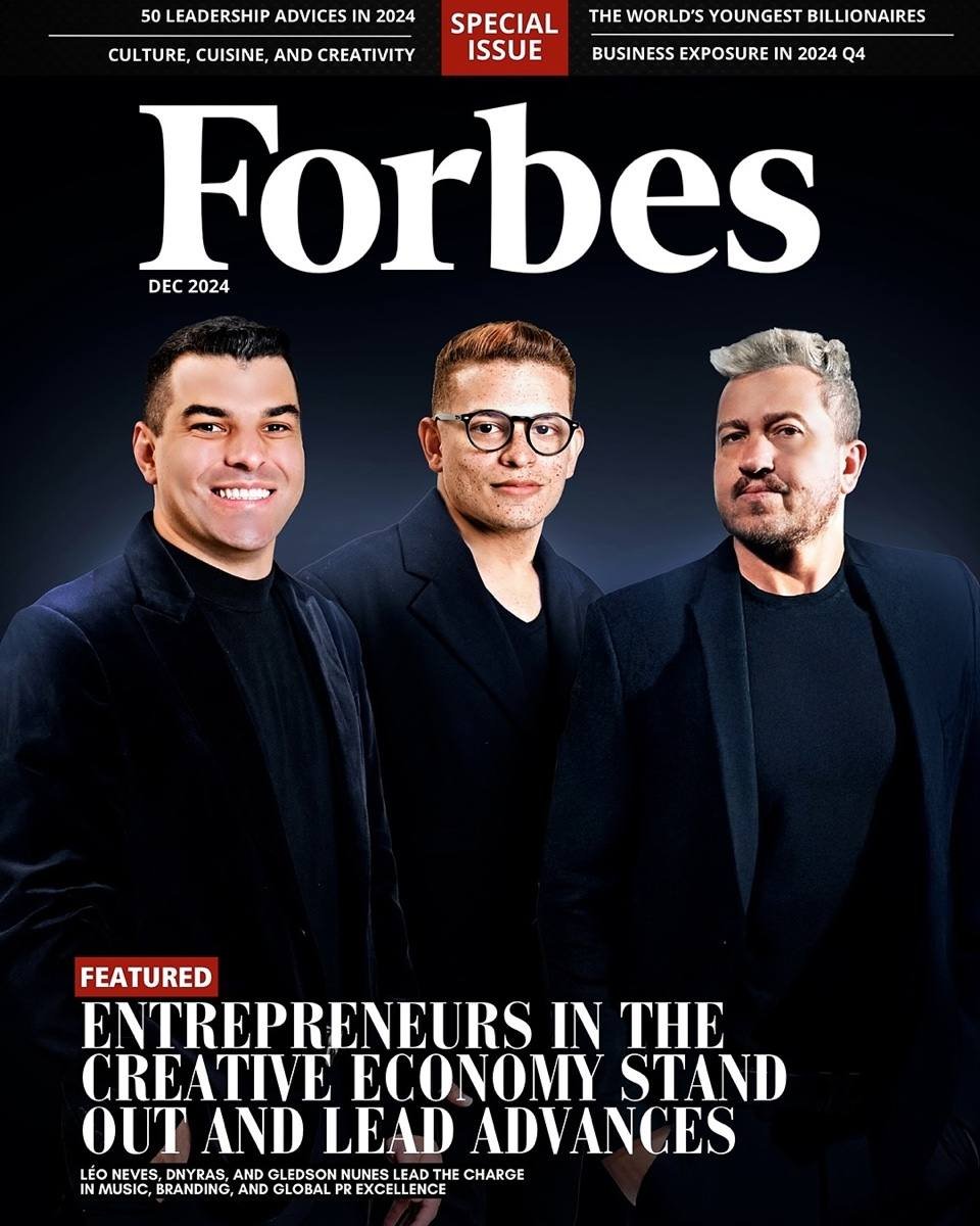 Léo Neves na capa da Forbes — Entrepreneurs in the Creative Economy