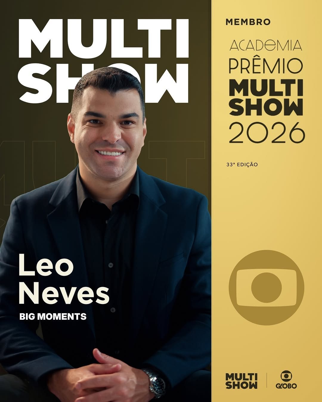 Arte oficial: Leo Neves, membro da Academia do Prêmio Multishow 2026